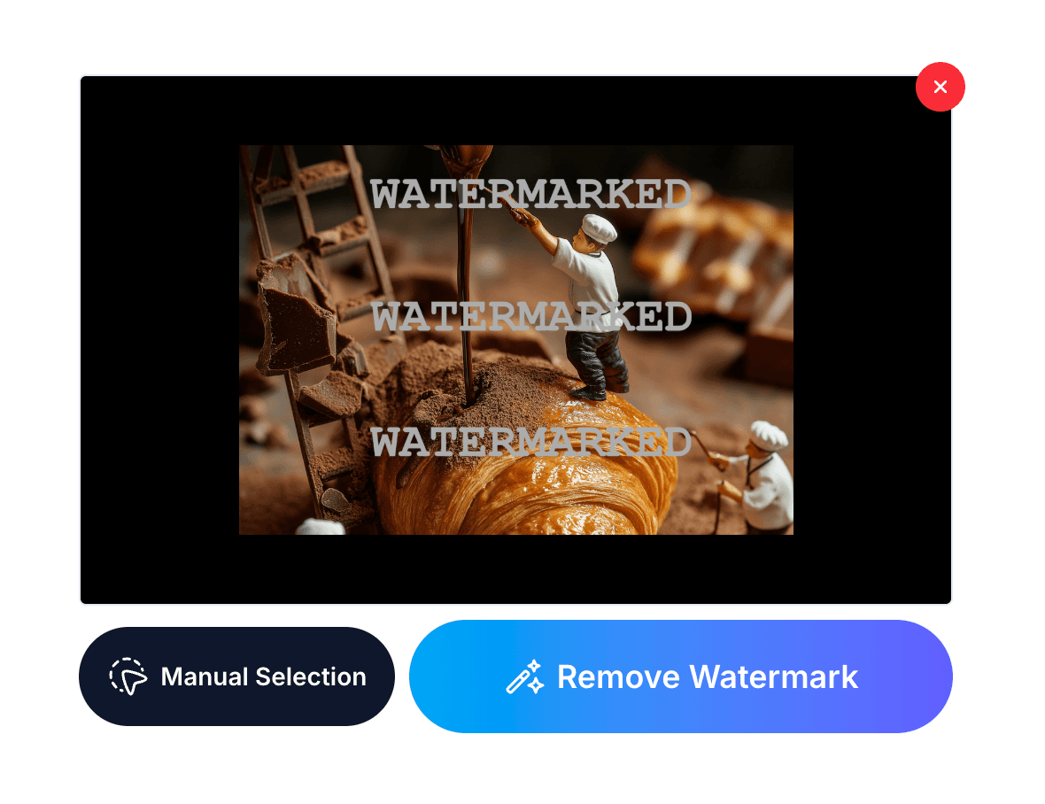 Choose removal option in clear.photo